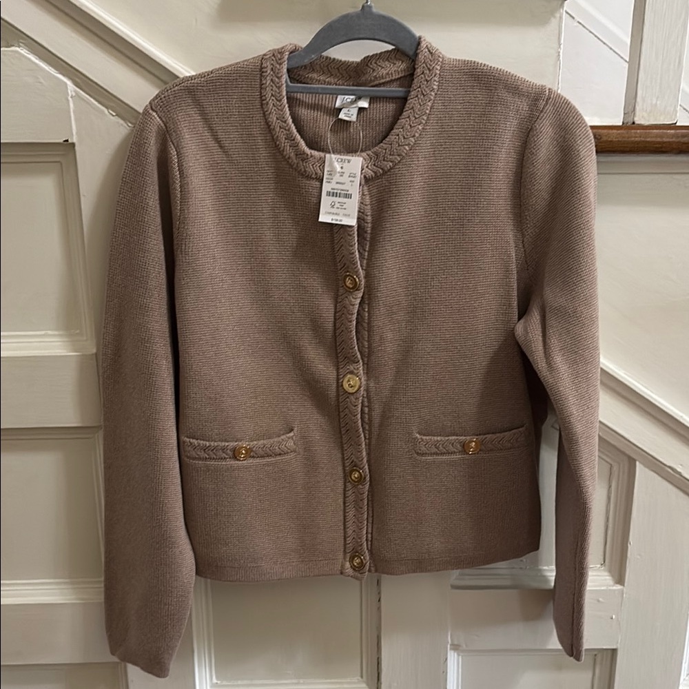 Jcrew cropped cardigan large